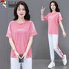 Women's Pure Cotton Short-Sleeve Casual Sports Set
