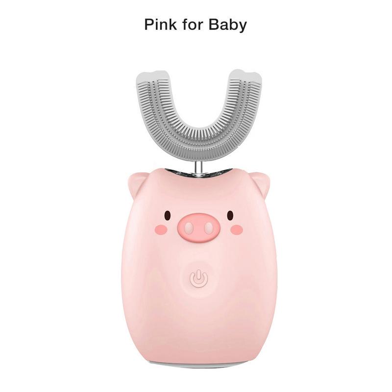 Children's Electric Toothbrush Cartoon Blu-ray Whitening Teeth Brush Rechargeable Waterproof Sound W