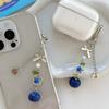 Adorable Blueberry Phone Charm Keychain With Chain For Girls Cute Spring Accessory Durable Alloy Material Lightweight Gift Idea