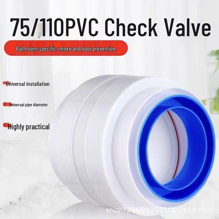 80 CFM Bathroom Exhaust Fan with Backdraft Damper, Toilet Pipe Check Valve, Connects to 75/110 PVC, Anti-Odor