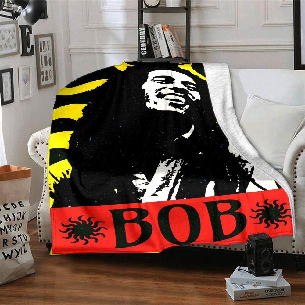 Bob Marley Blanket Comfortable Perfect for Seaside Office Couch for All Occasions Digital Print Perfect Gift for Relatives and Friends