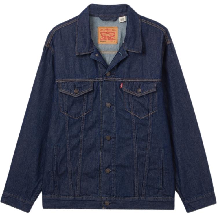 Levis Loose Comfortable Button-Down Long Sleeve Denim Jacket Men Jackets Denim-Blue A5782-0050