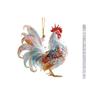 Acrylic Floral Farm Chicken Rooster Key Chain Keychain Bag Cartoon Jewelry For Women Girls Holder Car Charms