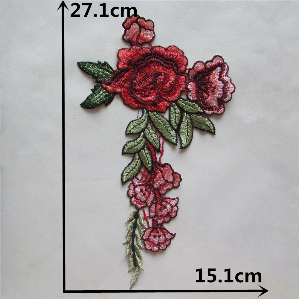 Red-Green I Polyester Embroidery Colored Embroidered Collar Sewing Decoration Wedding Dress Cheongsam Dress Clothing Accessories