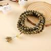 boxwood lotus prayer beads bracelet 108 beads multi-wrap necklace