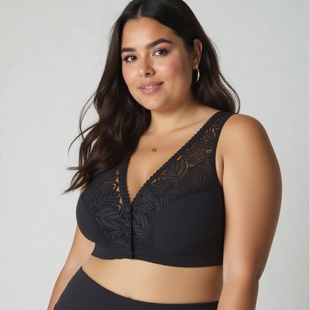 Europejska i Amerykańska Bielizna dla Kobiet Duży Biust Mała Zebrana Cienka Bezfiszbinowa Biustonosz Duży Rozmiar Koronkowa Bielizna