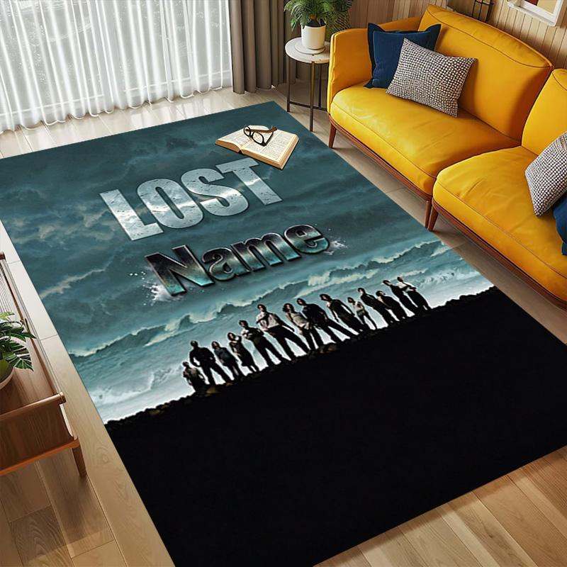 Custom Name Lost Name Carpet Rug for Bedroom Living Room Home Sofa Decoration,Playroom Sofa Office Home Decor Game Large Decor Floor Mat