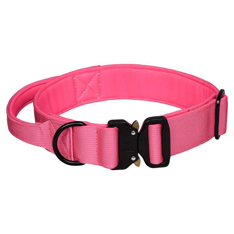 Tactical Collar Nylon Pet Collar Insert Buckle Outdoor Diving Cloth Lining Medium and Large Dog Collar