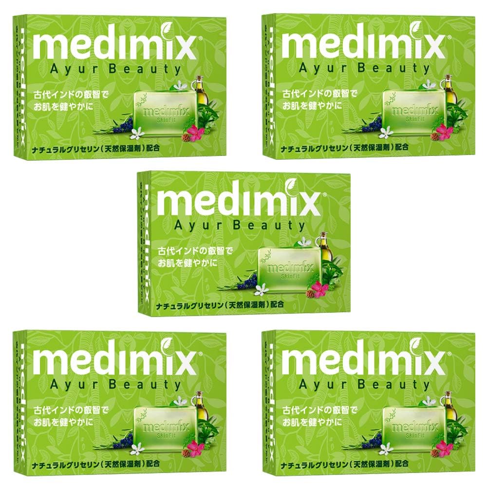 

Authentic medimix Aroma Fresh 10 Natural Glycerin Soap, Green, Soaps, 125g, MED-GLY, 10-Pack,