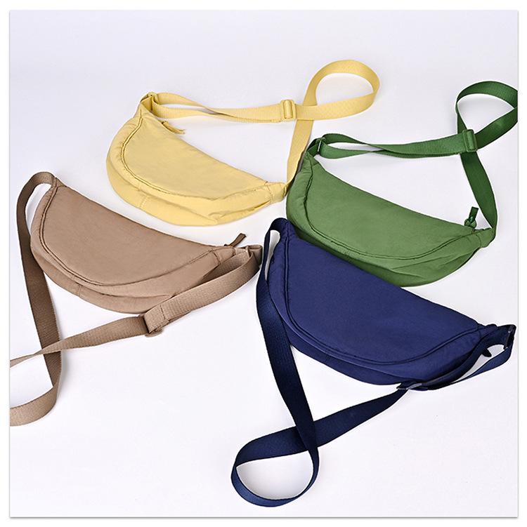 Urban Minimalist Women's Nylon Crossbody Dumpling Bag
