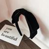 Elegant fløyelssløyfe pannebånd for kvinner ensfarget sløyfe hårbånd koreansk retro hårbånd hodeplagg jenter hårtilbehør