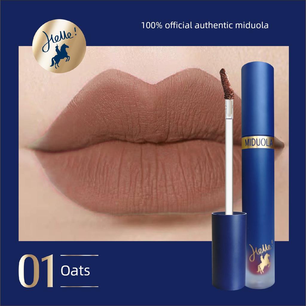 Miduola Velvet-Feel Silk Mist Waterproof Non-Stick Lip Gloss Matte European and American High-End Retro Lipstick That Enhances Complexion