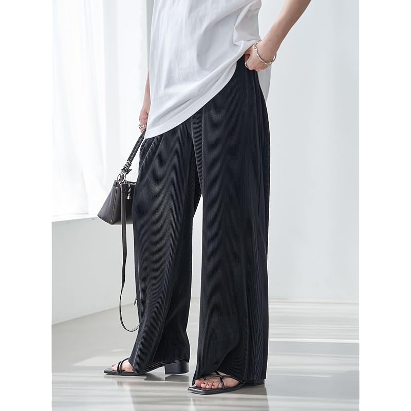 [Cohen] pleated easy wide pants 76406030381 0900 BLACK(09) FREE