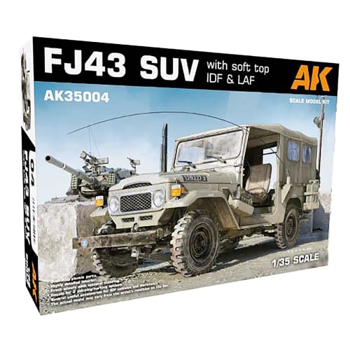 AK Interactive 1/35 Scale Modern-Use Small Four-Wheel Drive Soft-Top Military Vehicle IDF/LAF Type Plastic Model Assembly Kit AK35004
