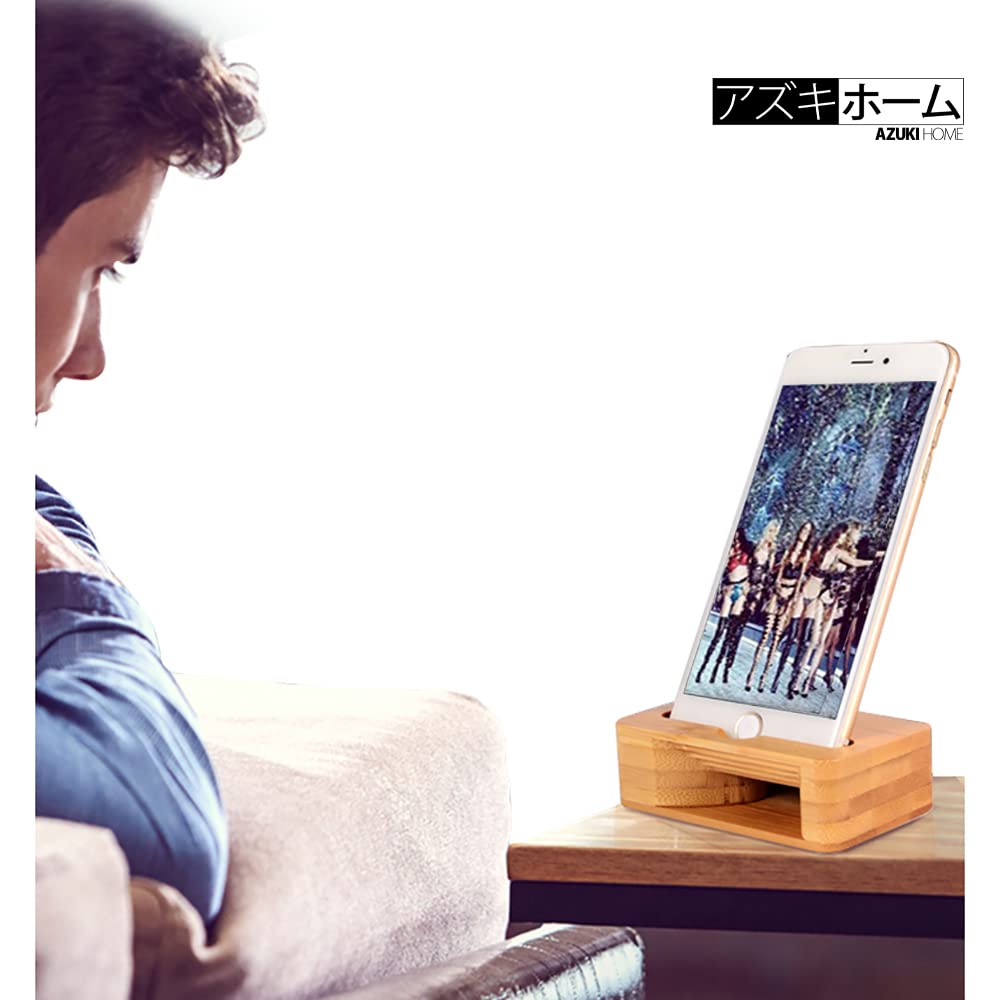 Smartphone Holder, Bamboo Speaker, Loudspeaker, Sound Amplifier, No Power Supply