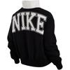 Nike Sweatshirts Women's Black/White Stand Collar Moderate Regular DQ6944-010