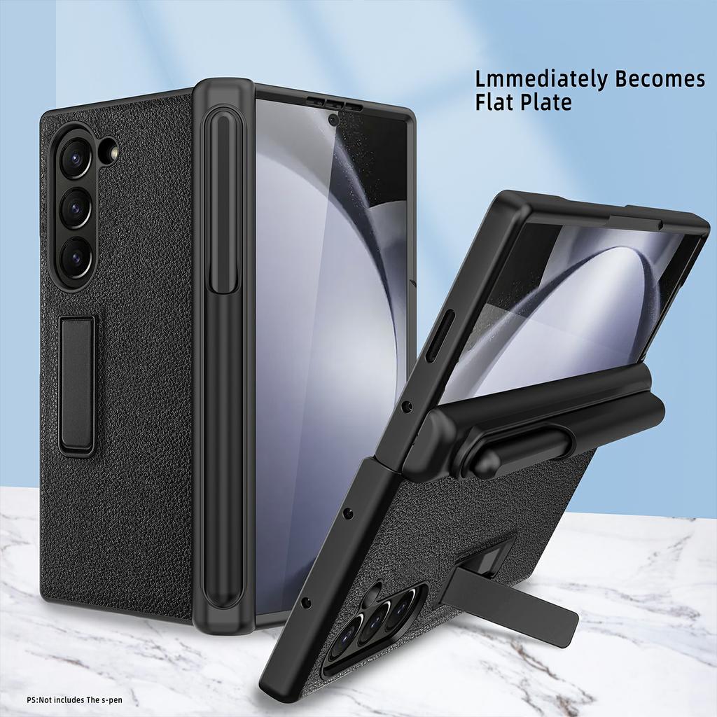 For Samsung Galaxy Z Fold6 5G Case Kickstand PC+TPU Phone Cover with Pencil Slot