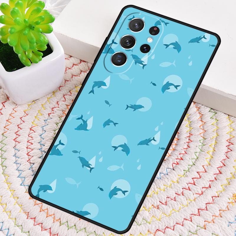 Cute Dolphin Ocean Phone Case for Samsung Galaxy Note 10 Pro S26 Ultra S23 S24 FE S25 S21 S22 PLUS Shockproof Cove