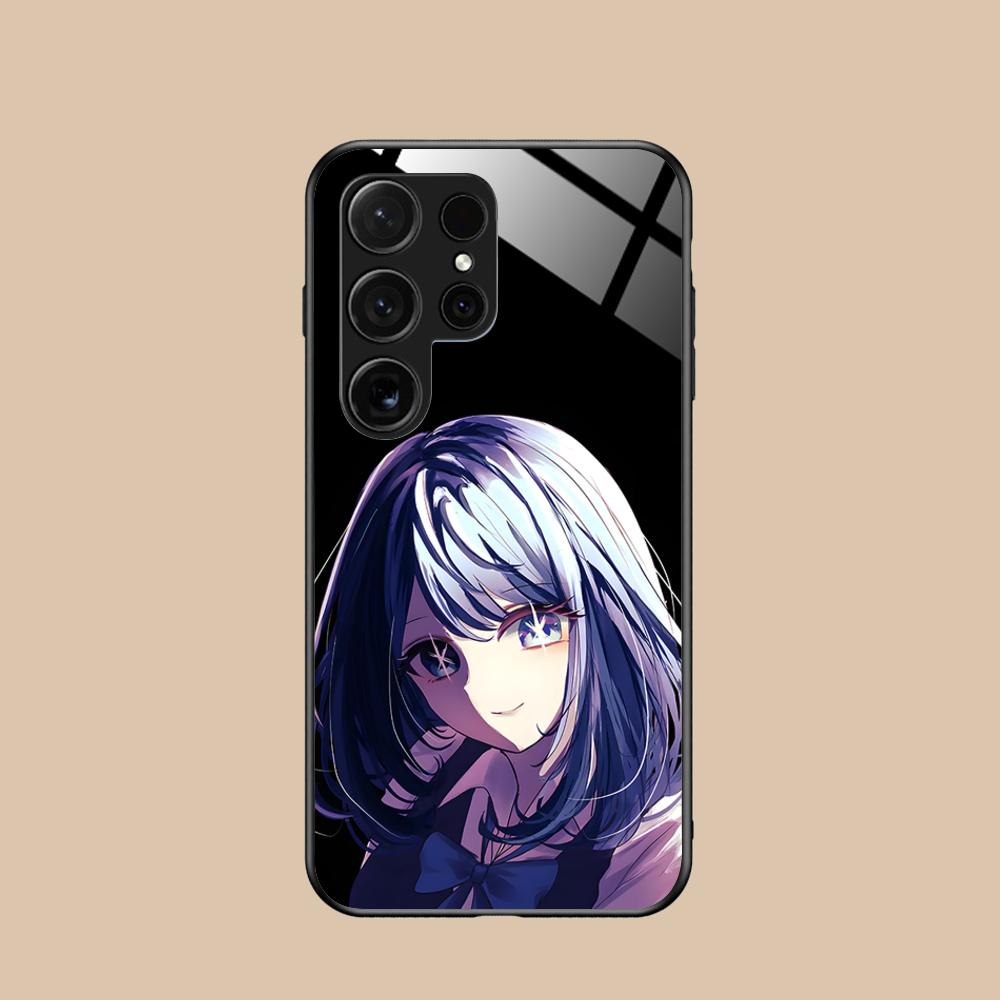 Oshinoko Akane Kurokawa Phone Case for Samsung Galaxy S26 S25 S24 S23 S22 S21 S20 Note20 Plus FE Ultra Glass Colorful Cover