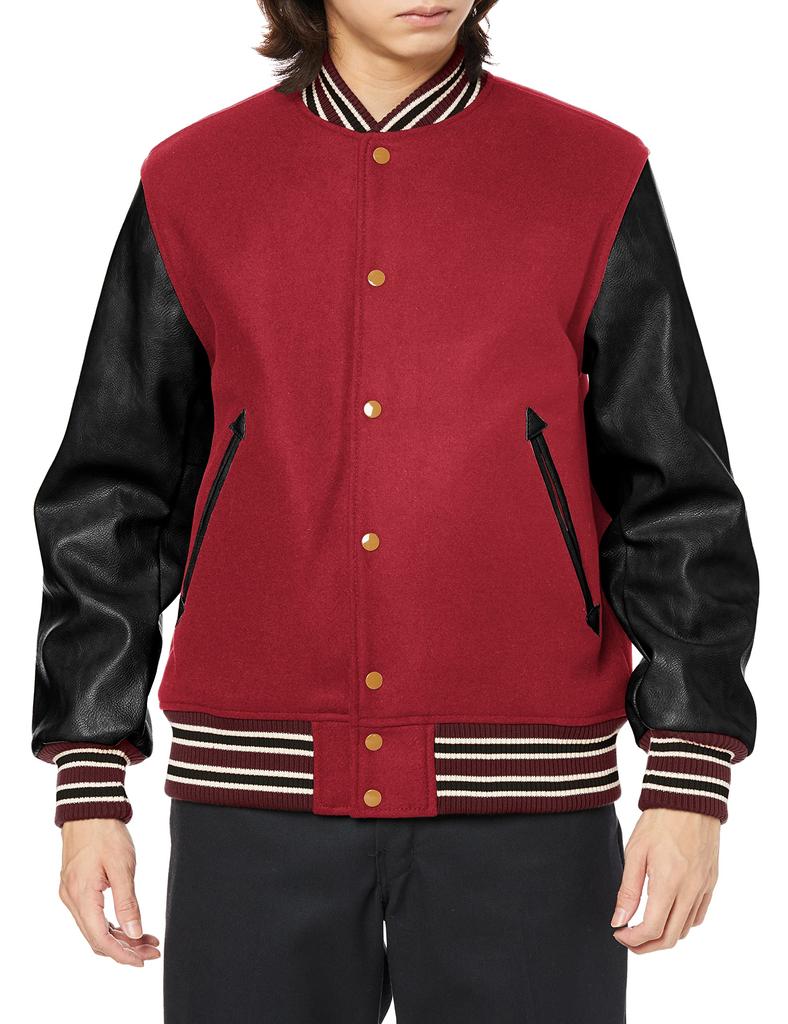 Military MELTON AWARD JACKET Maroon 2XL [Houston]