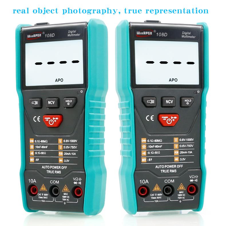 WinAPEX Mini Universal Meter 108D Fully Automatic Digital High-Precision Compact Multimeter Capacitance Meter