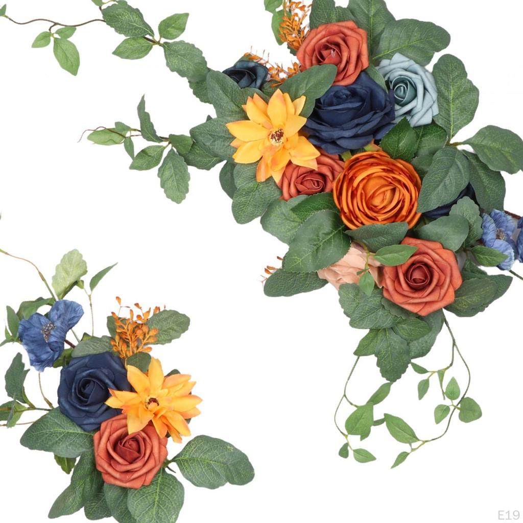 2 Pack Wedding Arch Floral Swag with Artificial Blooms for Home And Event
