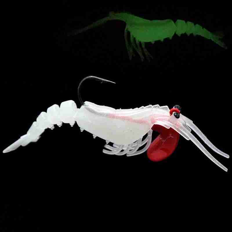 Buy Multinode Shrimp Lures Sea Fishing with Luminous Prawns Soft Bait
