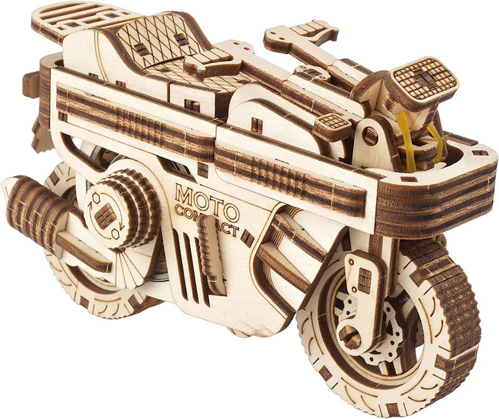 Ugears Moto Compact Folding Scooter 70168 Wooden Puzzle Craft Model No Glue or Tools Required Adults and Children