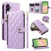 For Samsung Galaxy A56 5G/M56 5G Wallet Case with Straps,Rhombus Leather Stand Phone Cover