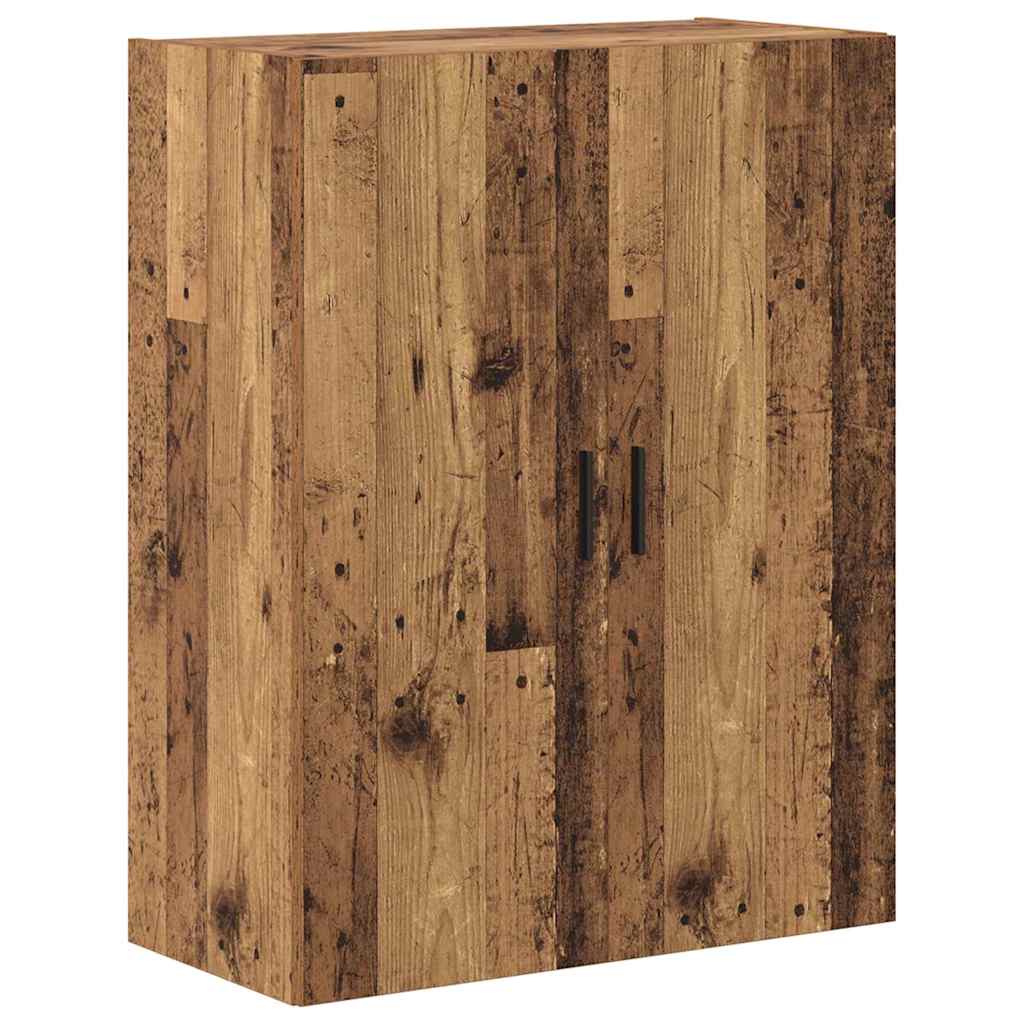 Wall Mounted Highboard Reclaimed Wood Look 69.5 x 34 x 180 cm Engineered Wood