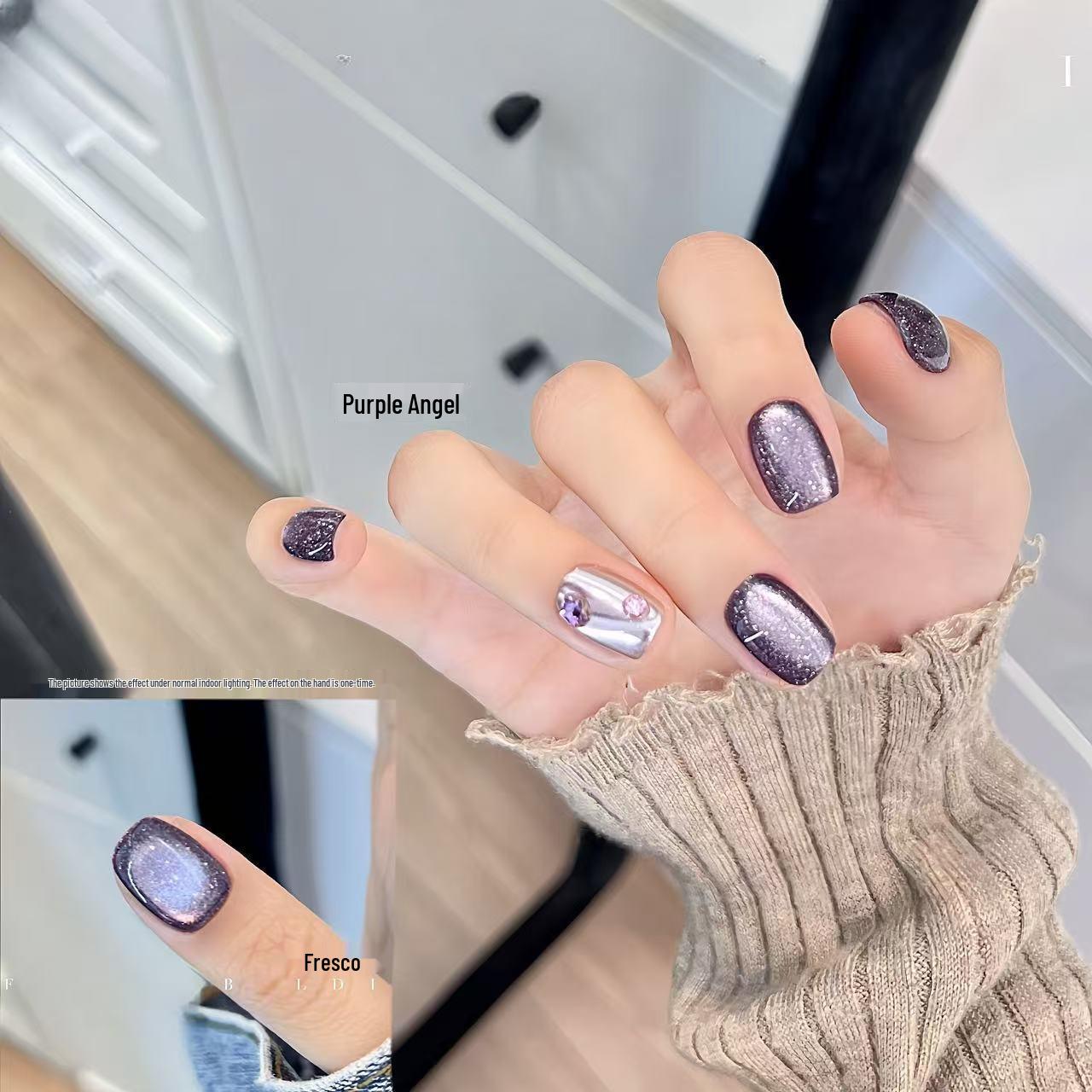 

Purple Angel Glittering Cat Eye Nail Gel - Autumn/Winter 2024