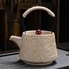 Teapot Ceramic Stone Ceramic Beam Lifting Pot Household Retro Japanese Kung Fu Tea Set Single Pot Handmade Teapot