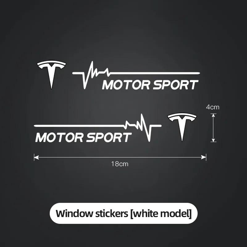 

Автомобильная наклейка Tesla 2 шт. ПВХ Наклейка на окно автомобиля Водонепроницаемая декоративная наклейка для автомобиля Для Tesla Model 3 S X Y Cybertruck Roadster