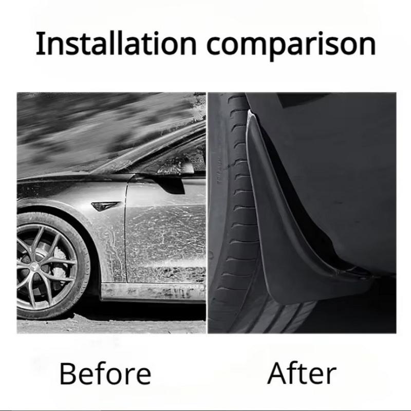 Mudguards For Tesla Model Y-Berlin/Austin 2022-2024 4PCS Front Rear Wheel Mud Flaps TPE Front Rear Fender Protector Accessories