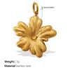 European & American Creative Floral Series Titanium Steel Pendant: Luxurious DIY Necklace & Bracelet Accessory.