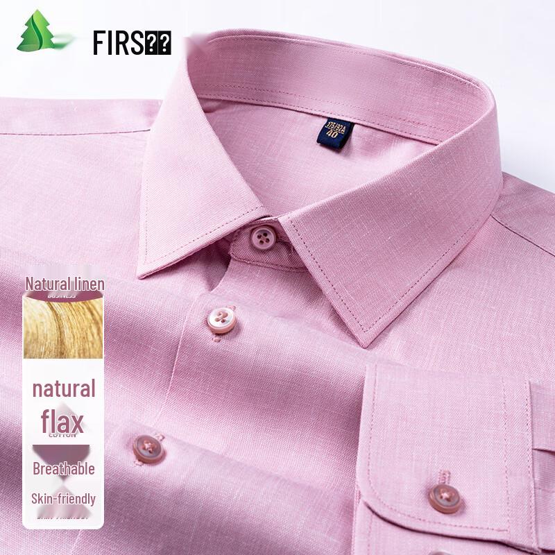 FIRS Men s 2025 Linen Tencel Blend Long Sleeve Shirt L/40