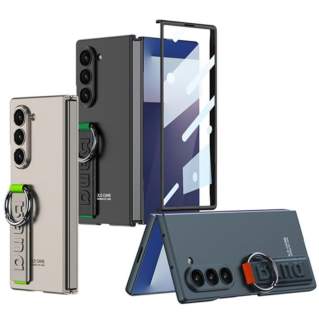 GKK For Samsung Galaxy Z Fold7 5G Wristband Phone Case Folding Cover with HD Screen Protector