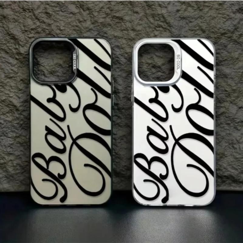 Fashion English Letters Phone Case For IPhone 17e Air 16E 17 16 15 Plus 14 13 12 11 Pro Max Shockproof Anti-slip Y2k Hard Cover