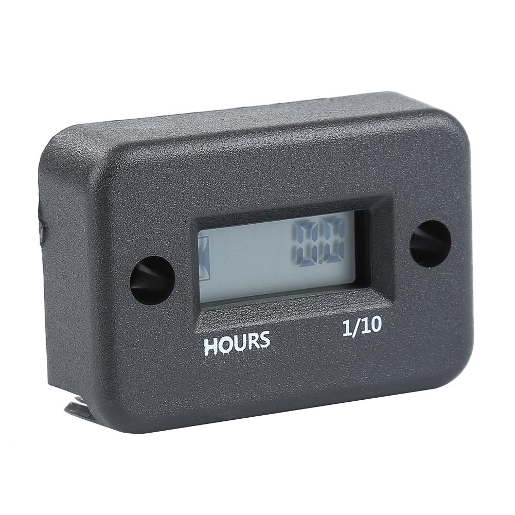 Heißer Motorrad Stunde Meter Mit Batterie LCD Digital Timer Mit Induktive Moto Timer Meter Zähler Tachometer-lehre Motor Werkzeug