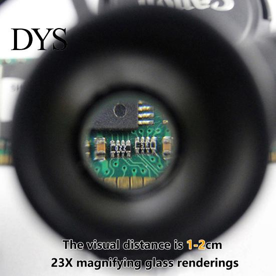 Magnifying Glass 1 Set Head Mount Magnifier 2 LED Lights Adjustable Loupe Dimmable 8/15/23 Times Circuit Board Headband Home Supply Head-mounted