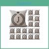 Stylish 26 Letter Cotton Linen Cushion Cover Pillow Case For Home Sofa Decor 18 Inch