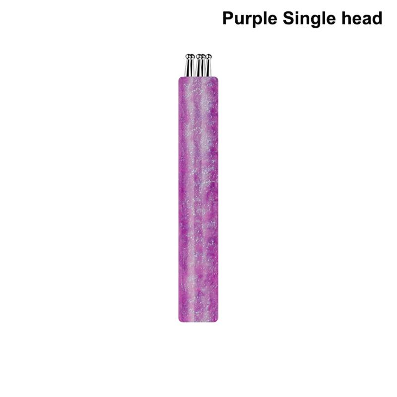 

5-Petal Dotting Tool Flower Creator Diy Nail Art 1.8Mm Fine Tip Rhinestone Pickers Glitter Handle Manicure Nail Tools Brushes Single head фіолетовий