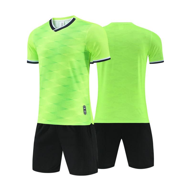 Short-sleeved Football Jersey Set Adult Children's Football Training Jersey Team Summer Game Jersey