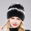 Fluffy Winter Real Fur Hat Natural Rex Rabbit Fur Warm Cap Ladies Knitted 100% Geunine Fur Hats