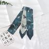 New Summer 130*7 Ins Small Hairband Lovely Print Long Silk Scarf Wrist Ribbon Skinny Scarf For Women