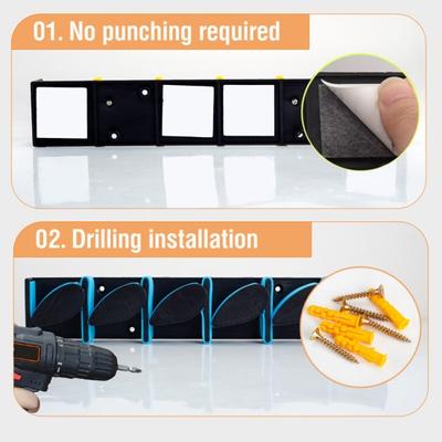 Wall Mount Fishing Rod Holder Adjustable Heavy Duty Vertical 3 To 19MM Fishing Pole Display Rack Organizer Stand Fishing Accessories