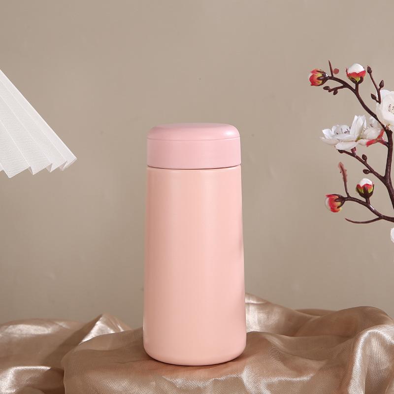 240ML Female Office Worker Pocket Cup Rope Car Accompanying Cup Mini Portable Stainless Steel Thermal Insulation Water Cup Gift