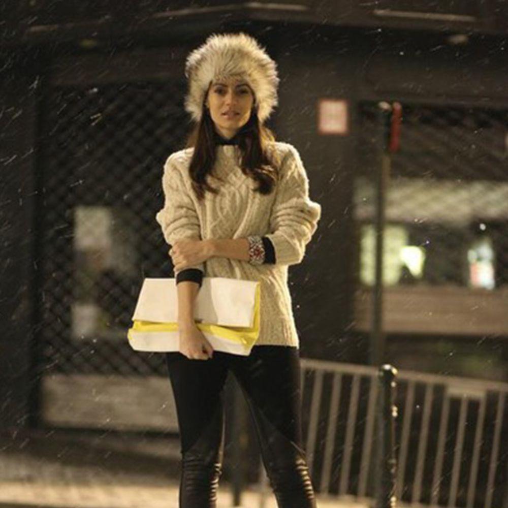 Outdoor Earwarmer Winter Thick Fluffy Faux Fur Women Russian Cap Headband Hat