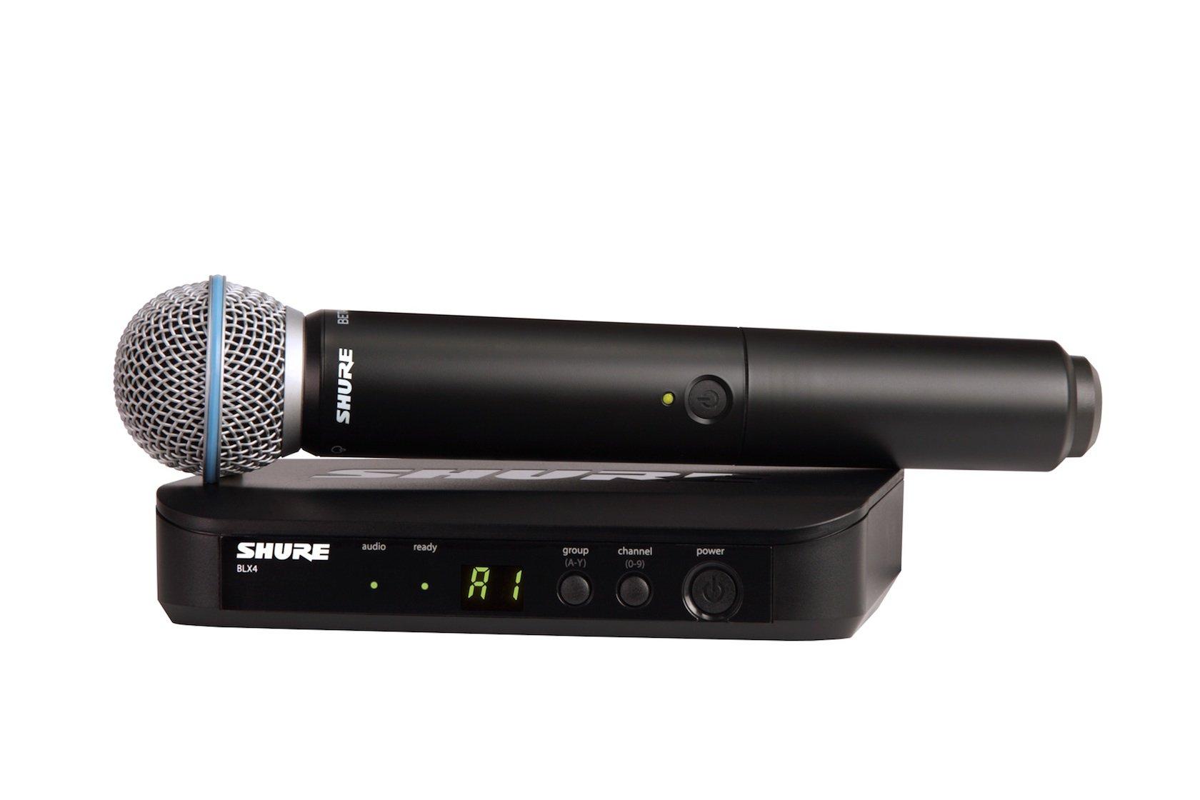 

Shure Бездротовий мікрофон BLX Handheld Wireless System BETA58 Handheld Microphone Included BLX24J-B58JB []