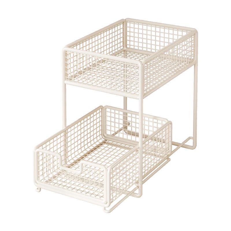 Bathroom Cabinet Pull-Out Under-Sink Storage Basket & Shelf